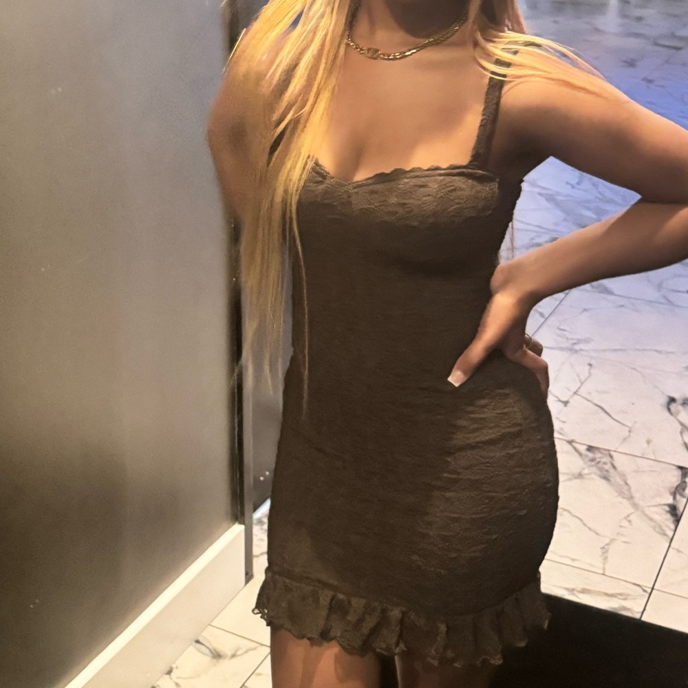 Fashion Nova Brown Bodycon Dress